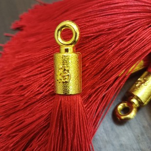 Source manufacturer 13cm long gold cap tassel spike non-woven pendant tassel spike lantern tassel spike