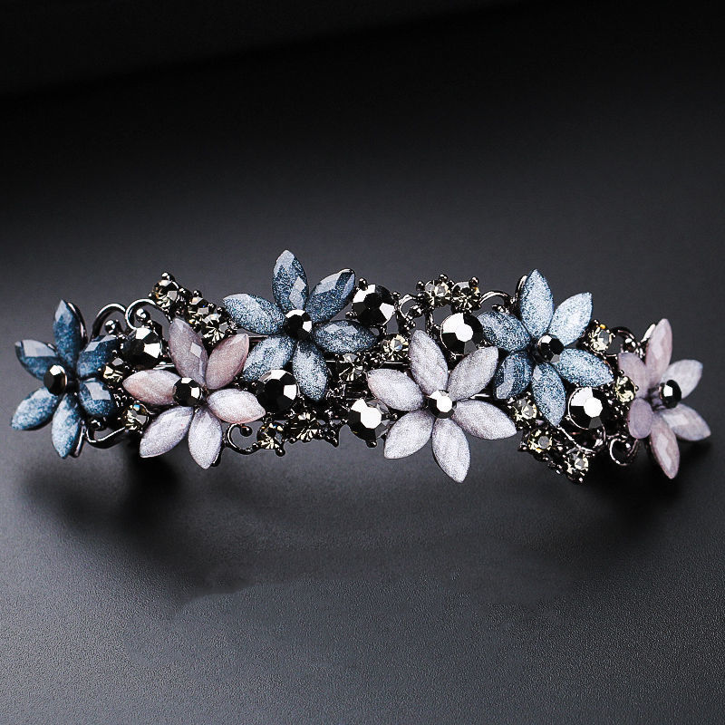 Hairpin Back Head Horizontal Clip Large One-word Spring Clip Mother Hairpin Rhinestone Top Clip Ponytail Clip Headwear Disc Hair_voghion.com