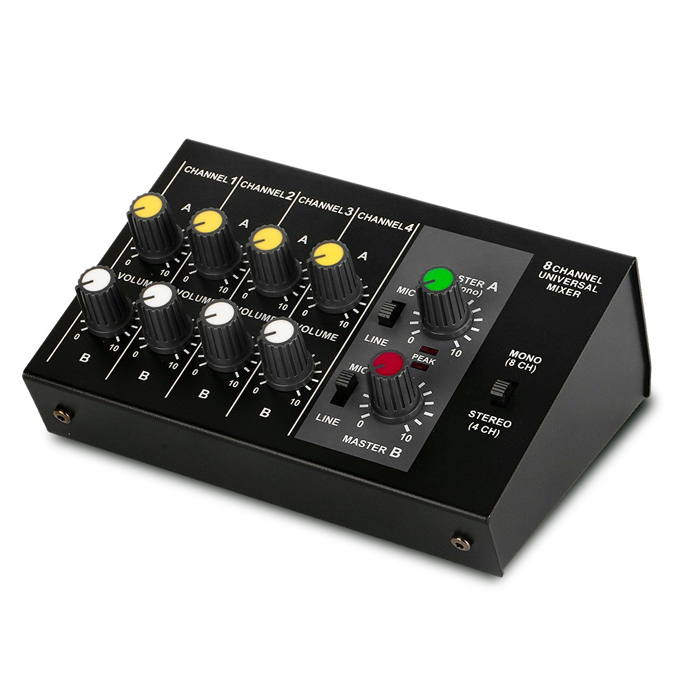 Small household mixer professional outdoor karaoke audio microphone hub eight-way audio multi-function mixer