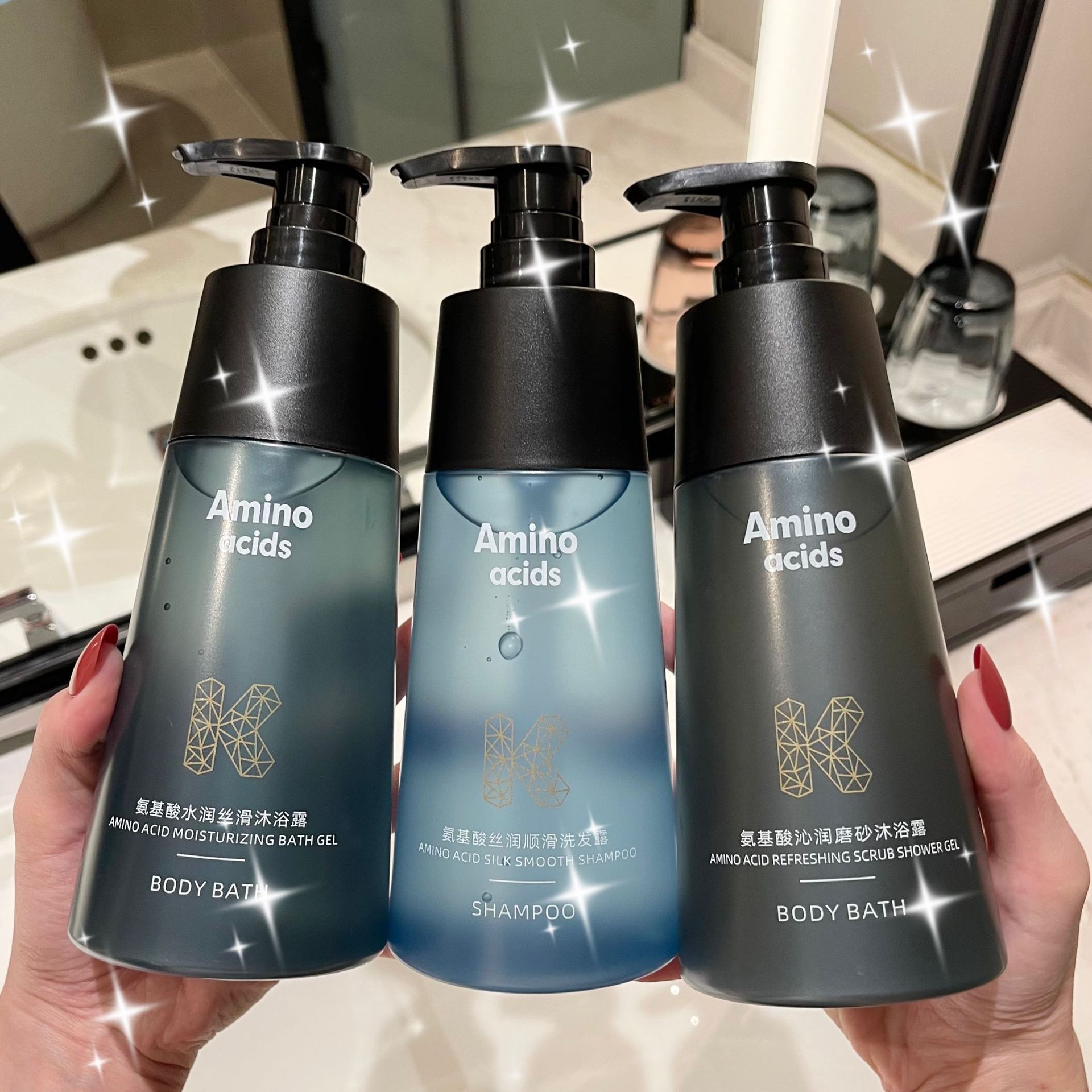 Little Red Book Silicon-free amino acid soft shampoo frosted perfume shower gel for students summer anti-mite lasting fragrance