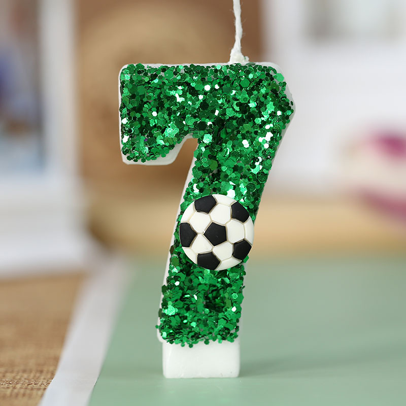 Nuevas velas con números para niños, velas para pastel de cumpleaños de fútbol, especiales para comercio electrónico transfronterizo, artículos más vendidos de Amazon