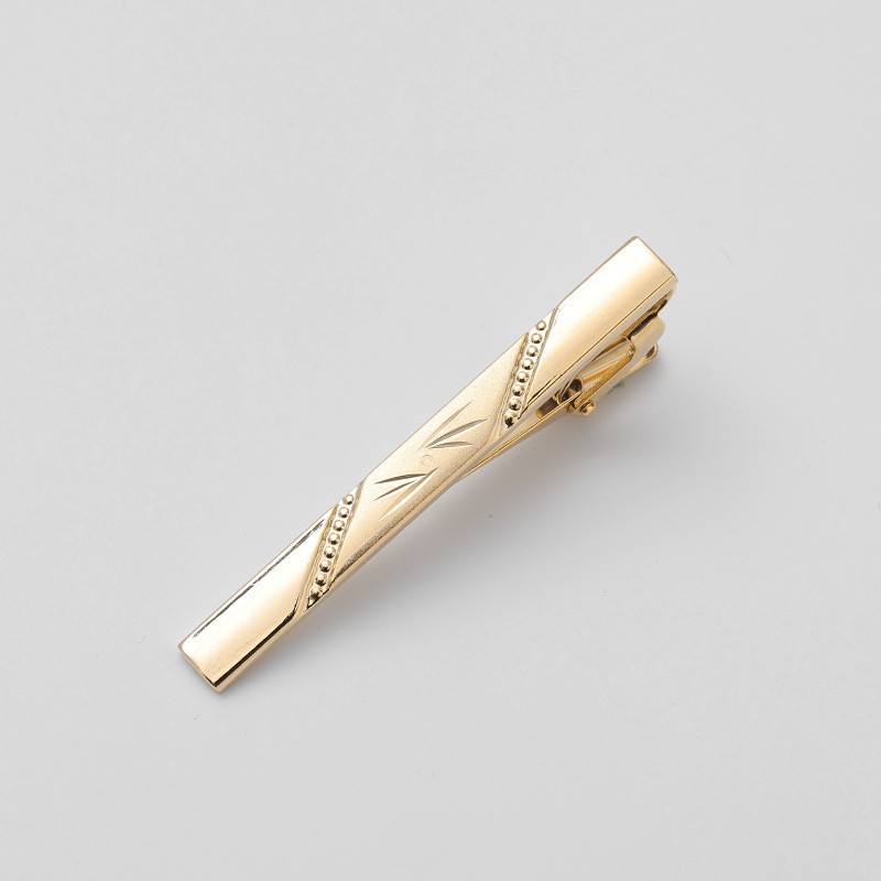 Simple fashion tie clip gold and silver two-color men's formal wear tie security clip wedding all-match tie clip men