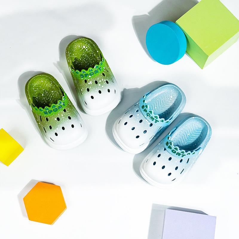 Gradient Hole Shoes New Children's Toe Cartoon Slippers Summer Girls Men's Two-Wearing Children's Sandals Children's Infants