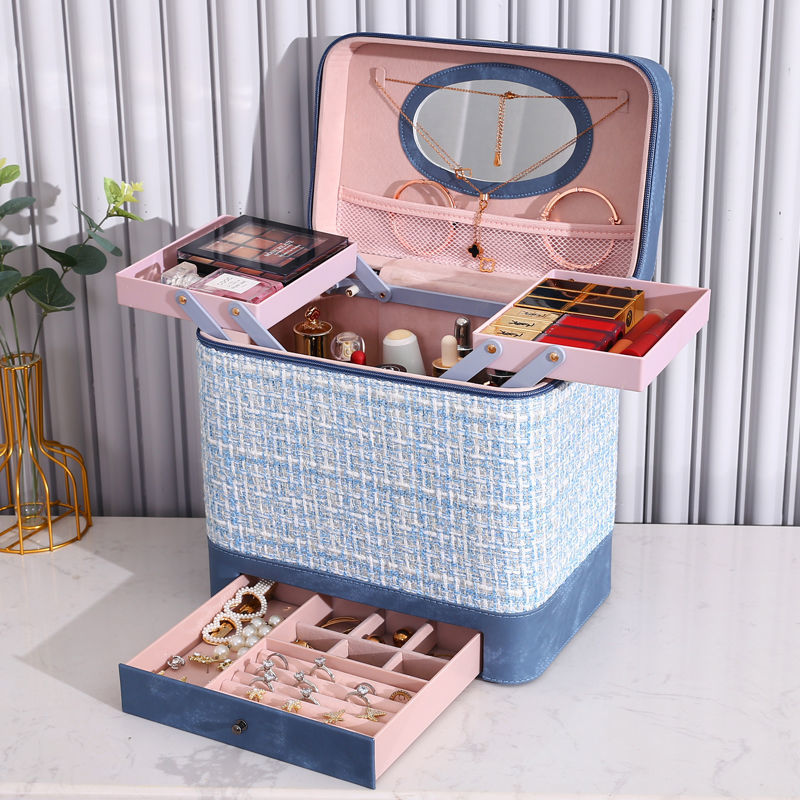 Factory wholesale cosmetic bag women's large capacity 2023 new cosmetic storage box portable oversized ins style suitcase