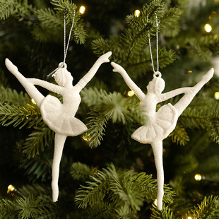 Cross-border New Christmas Tree Snowflake Pieces Small Hangers Plastic Pendant Elk Christmas Decorations Cross-border