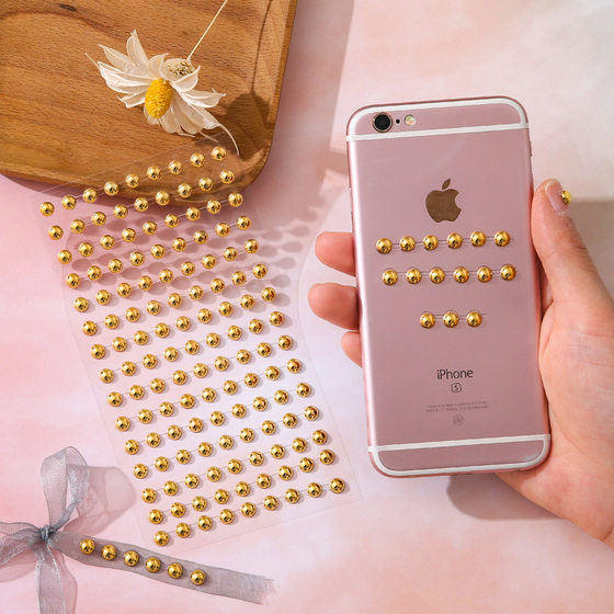 Hand account flash diamond sticker gold silver acrylic decorative mobile phone case makeup Collage crystal diy decorative small stickers