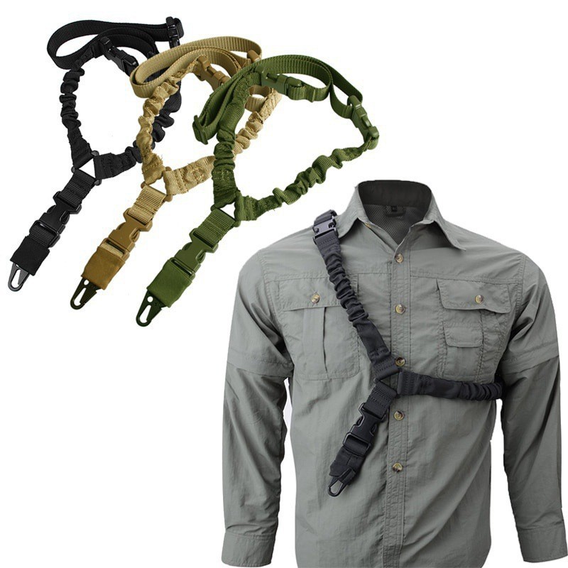 Cross-border American Single Point Tactical Strap Real CS Tactical Gun Rope Army Fan Outdoor Crossbody Safety Rope