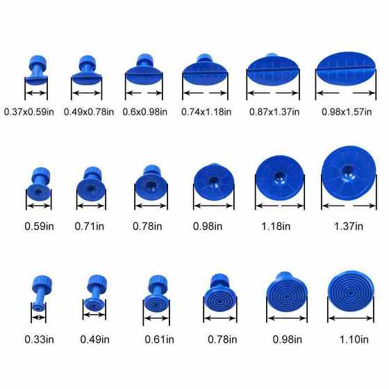 Car depression repair tool repair sheet metal equipment 19-piece set car hail repair tool gasket suit