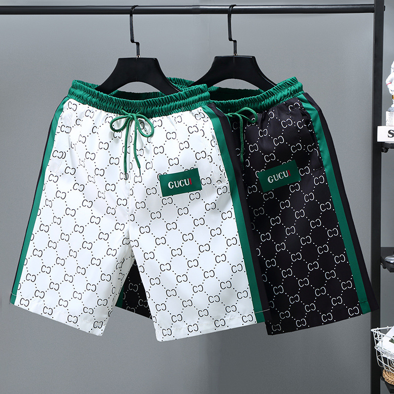 Five-point Pants Men's Cross-border Foreign Trade Summer Beach Pants Men's Casual Running Sports Shorts Men's Five-point Straight Pants Trendy