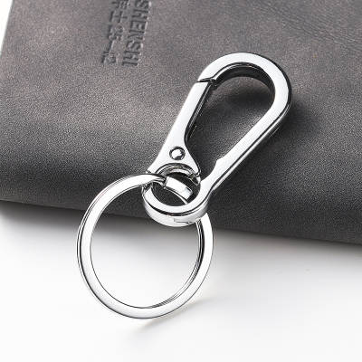 Car men's and women's waist key chain all-metal key ring couple anti-lost key chain simple personality carabiner