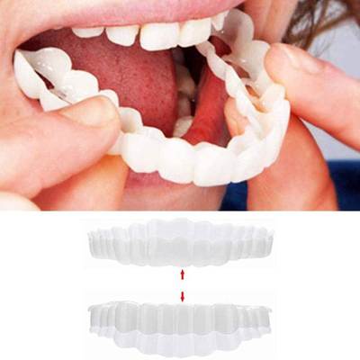 Cross-border spot simulation braces upper and lower teeth second generation smile whitening temporary decorative denture set manufacturers wholesale