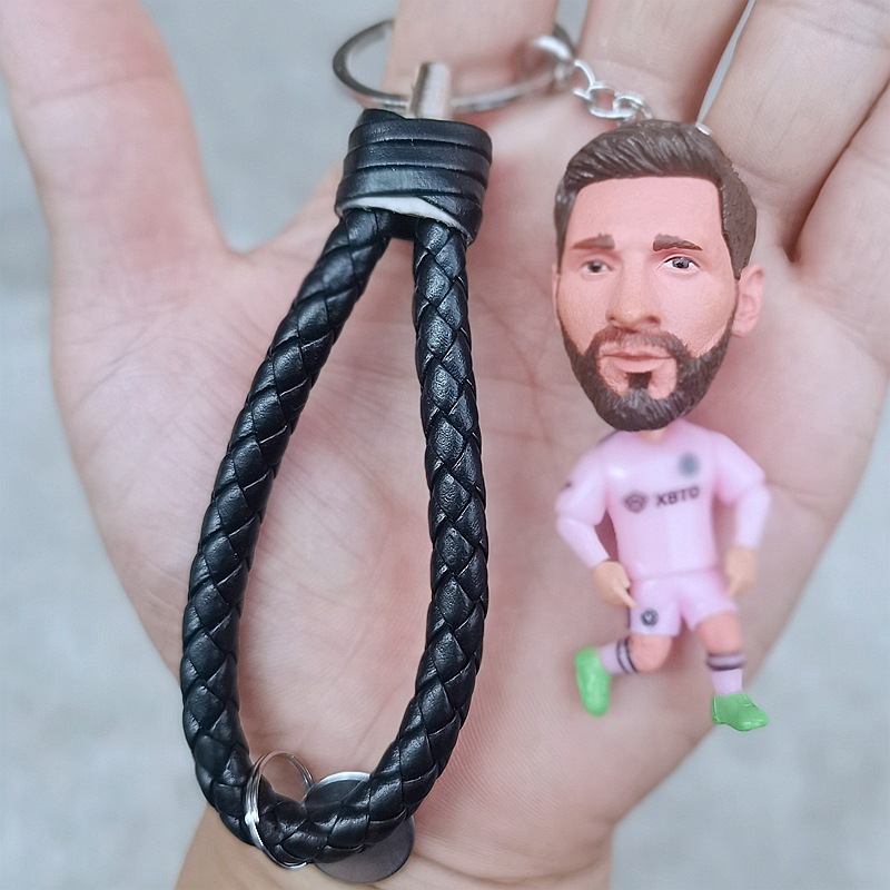 Europe Portugal Ronaldo Doll Mbappe Messi Da Luo Kane Muller Van Dijk Hand Doll Keychain