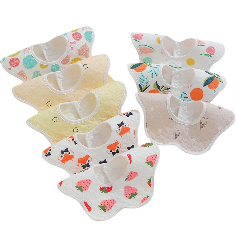 Baby Cotton Waterproof Bib Slippery Towel Newborn Anti-Spitting Bib Bib for Boys and Girls Spring, Autumn and Winter