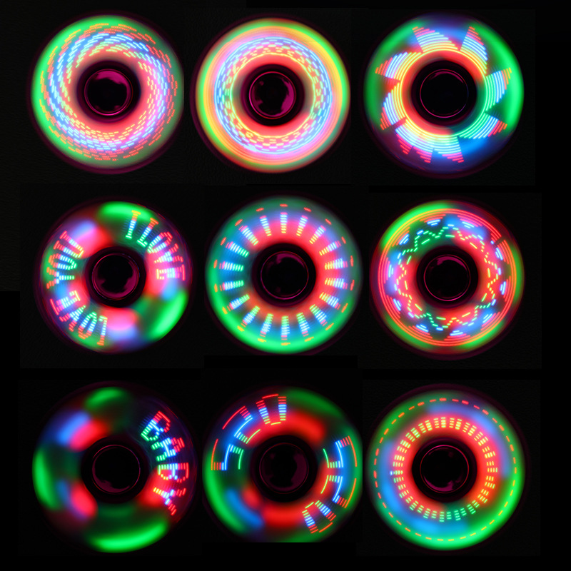 Set up a good supply gyro fingertip with light 18 variable LED luminous crystal children's fingertip gyro toys wholesale