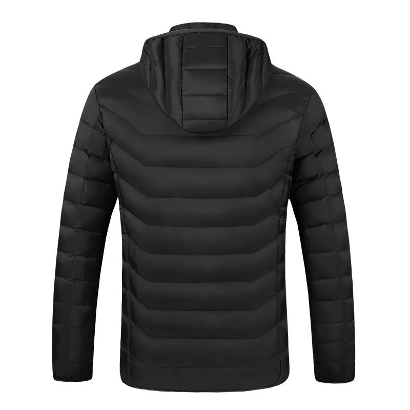 Cross-border special for winter new heating cotton-padded jacket hooded warm usb electric cotton-padded smart constant temperature warm cotton-padded jacket