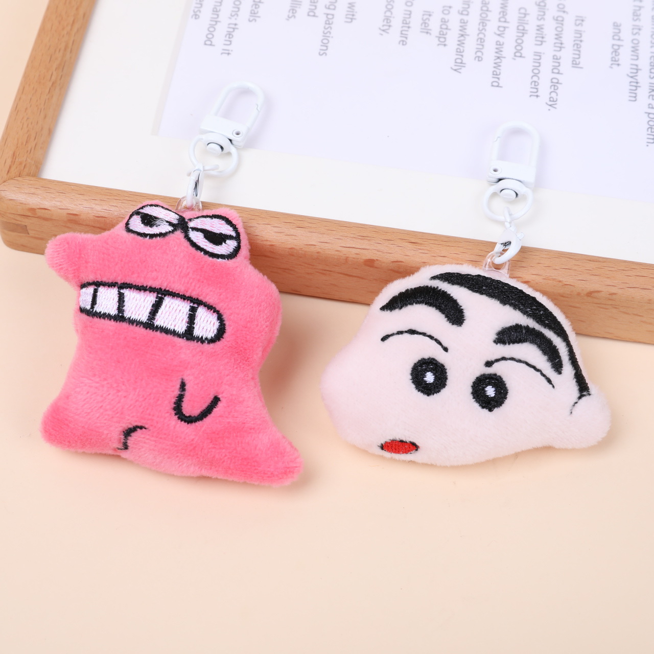 Cartoon Plush Crayon Small New Fat Doodle Left Guard Door Pendant Keychain Clothing Schoolbag Shoes and Socks Crocodile Brooch