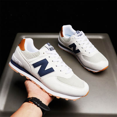 Spring and Autumn mesh breathable retro popular running shoes casual shoes 574 flat N-shaped shoes ultra light sneaker men and women