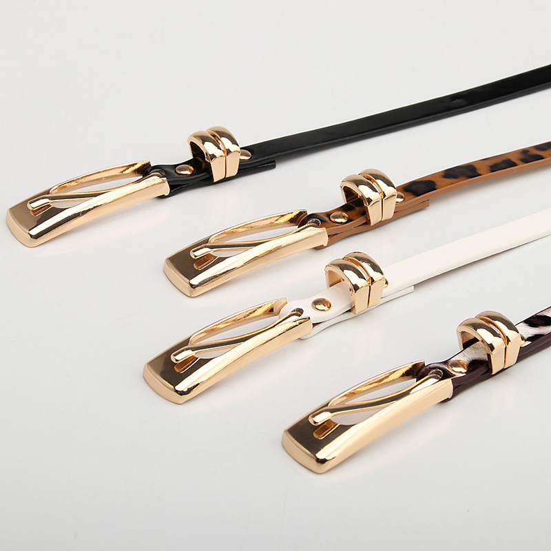 Factory wholesale ladies thin belt alloy buckle fashion Joker Korean coat dress decorative slim belt