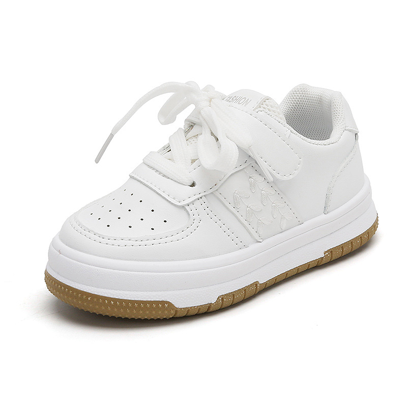Children's White Shoes 2024 Spring and Autumn Girls' Sports Shoes Non-slip Light Boys' Casual Shoes Baby's Board Shoes with Soft Sole