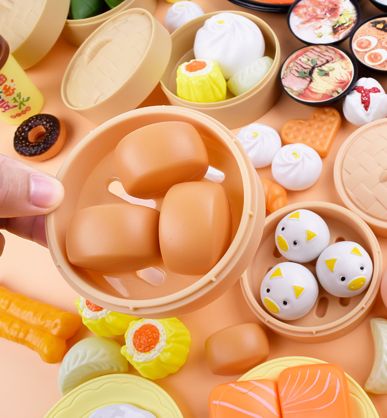 New 84-piece tableware snack set children's play hamburger snack gourmet cooking kitchen toy sweet