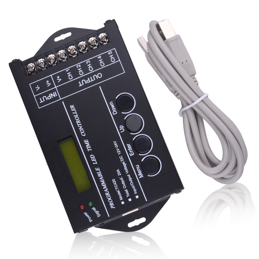 Programmable time controller LED lamp with dimmer TC420