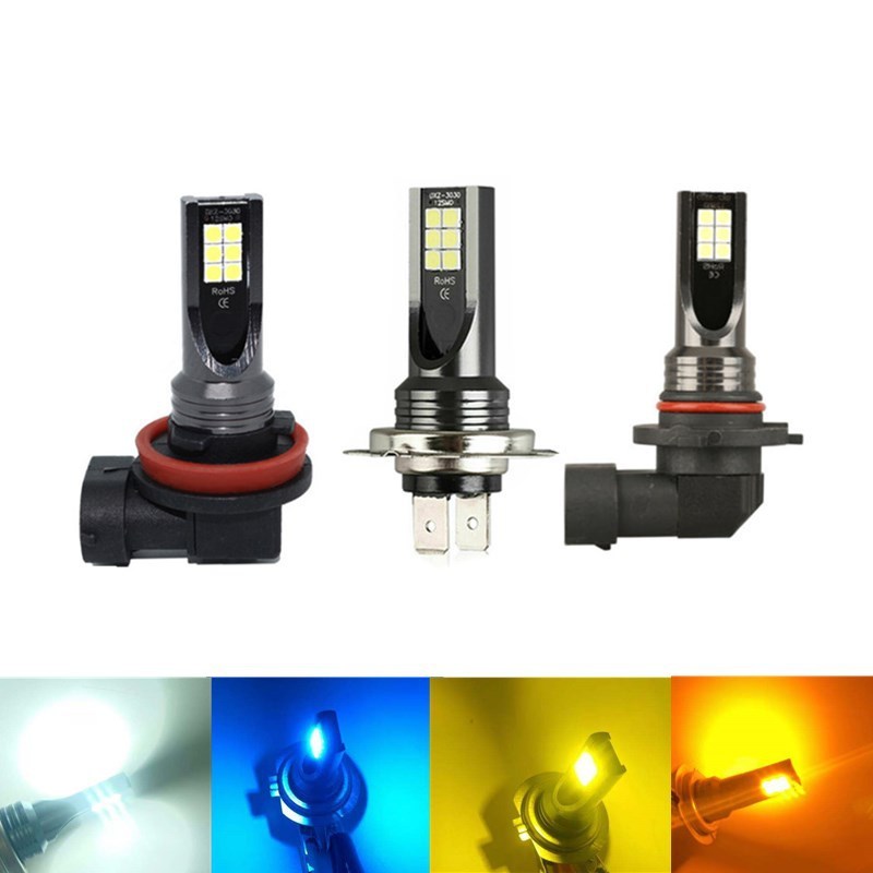 Led 防曇ライト H8 H11 9005 9006 H4 H7 3030 12smd 車のヘッドライト 12 ライトフロントスポットライトフォグランプ|undefined