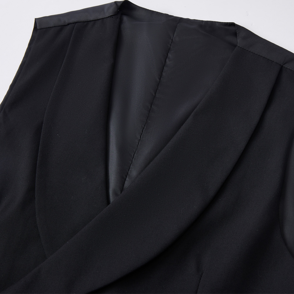 European and American men's suit vest Black
