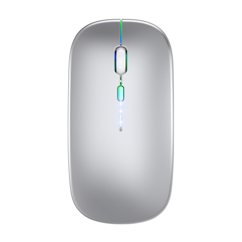 New power display wireless Bluetooth Dual-mode charging mouse mute luminous computer notebook 2.4g mouse