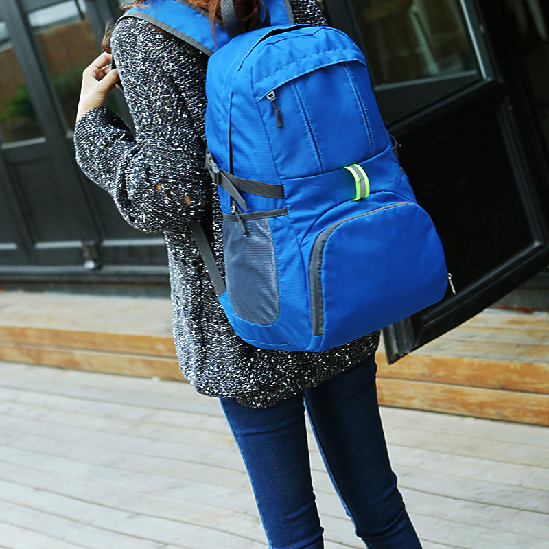 Large Capacity Outdoor Folding Bag Printing Logo Unisex Travel Backpack Mountaineering Bag Foldable Backpack Skin