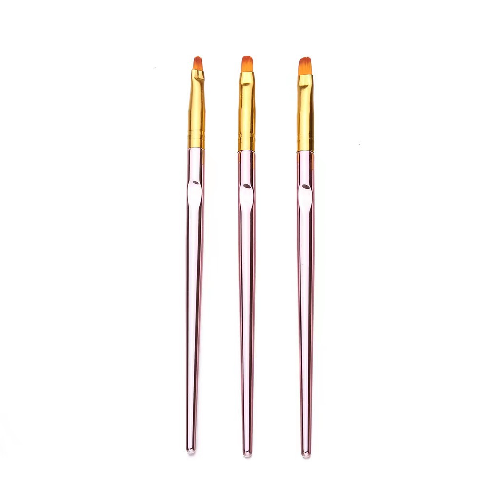Rose gold electroplating magic color Rod aluminum tube painting pen nail drawing pen hook flower pen nail art pen suit beginner