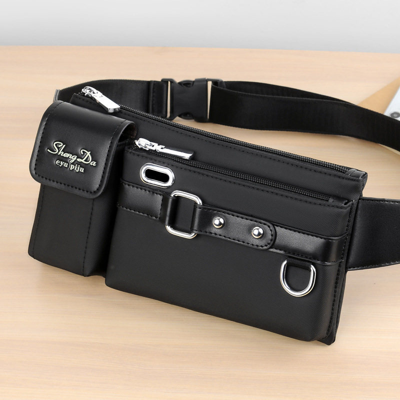 New Lightweight Waist Bag Men's Sports Casual Chest Bag Multifunctional Mobile Phone Bag Waterproof Cloth Bag Large Capacity Crossbody Bag Trendy