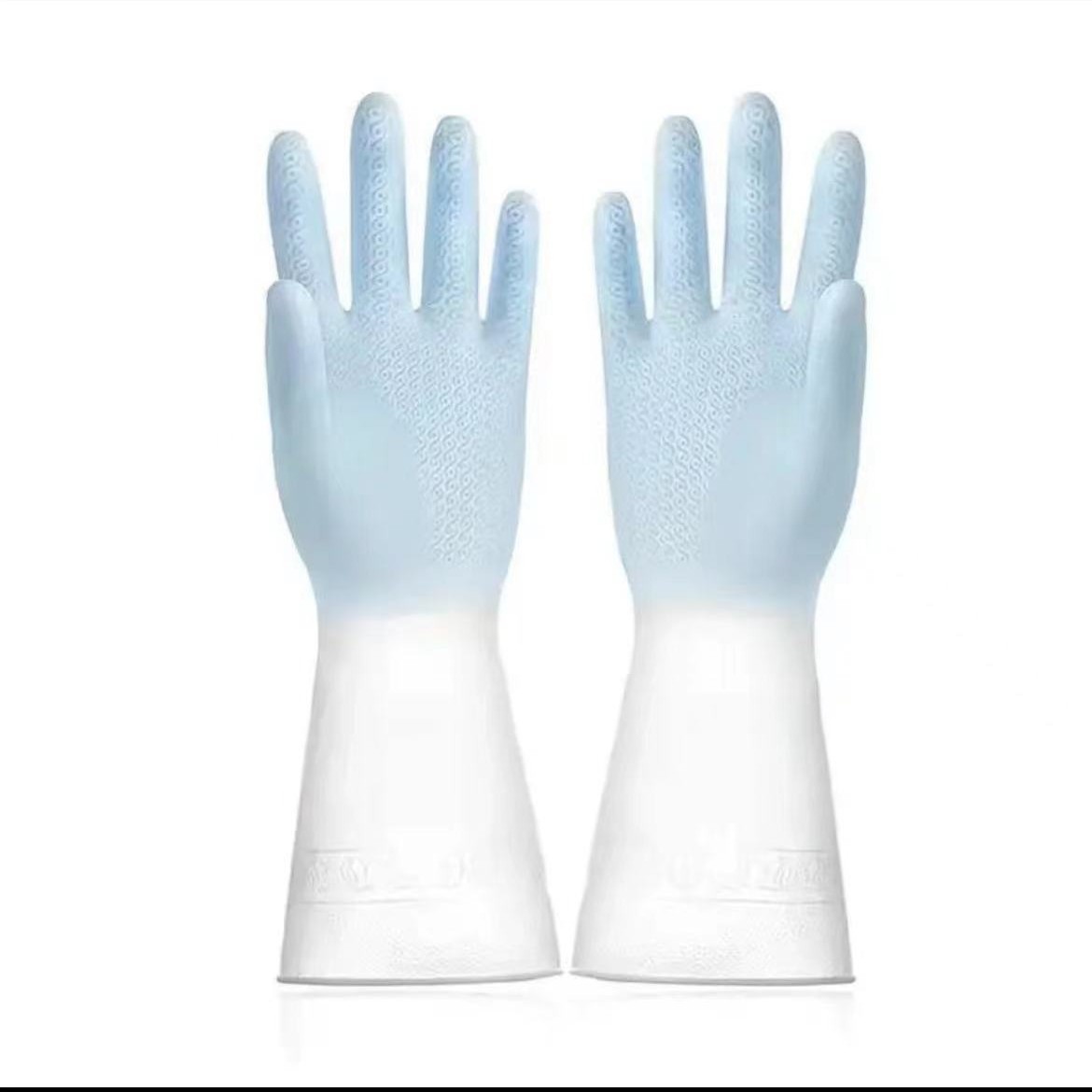 Kitchen Dish Washing Gloves Household Rubber Gloves Women's Waterproof Hook-proof Rubber Durable Gloves Household Gloves
