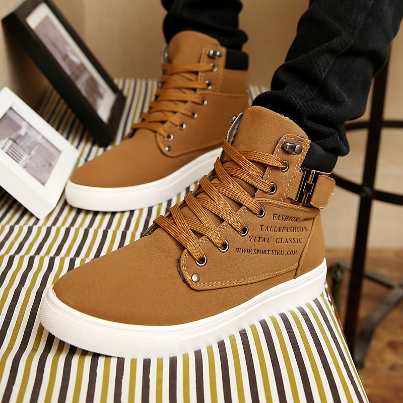 2023 new Korean style trendy men's shoes high-top board shoes retro casual lace-up men's trendy Martin boots
