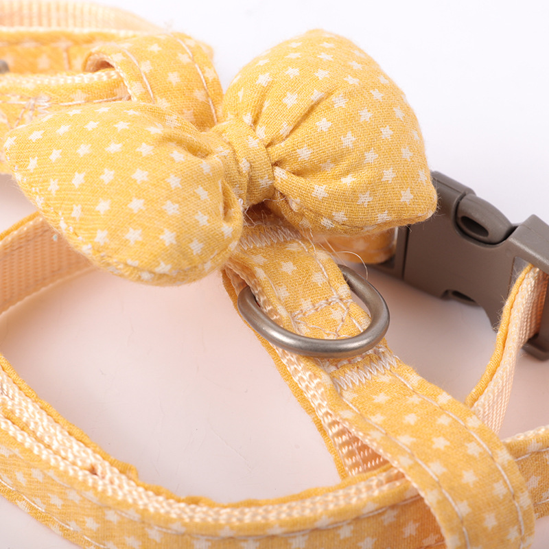 I-shaped cat chest strap traction chest strap pet cat chain bow anti-break cat walking rope