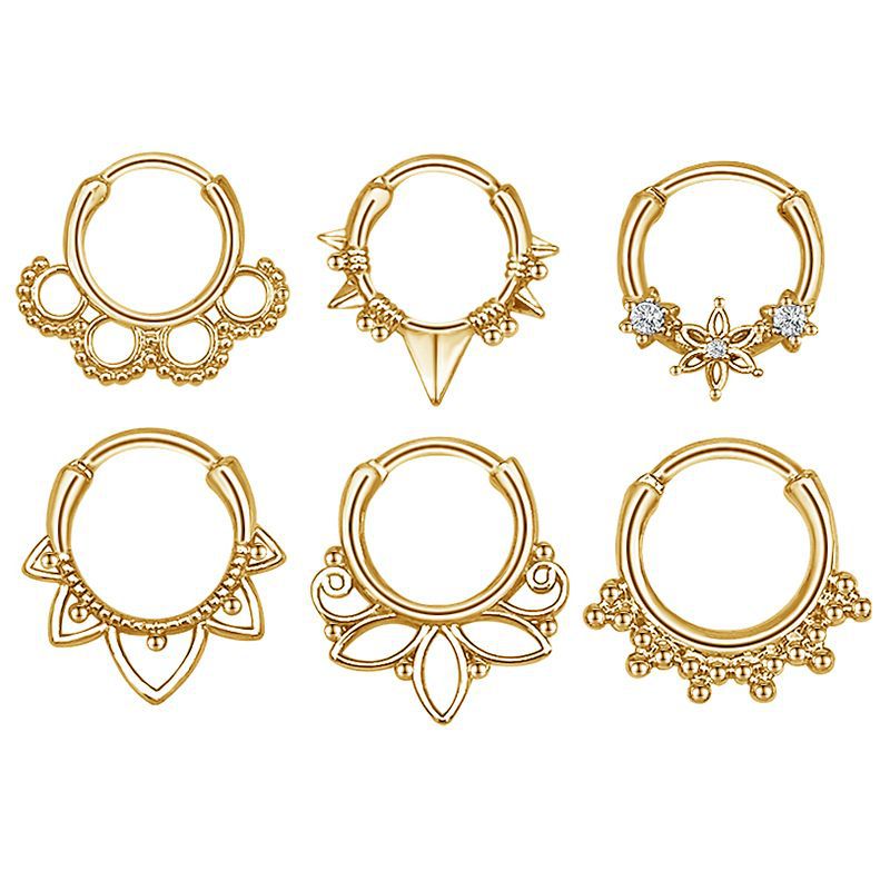 亞馬遜熱賣新款歐美不鏽鋼飾品 鑲鋯石鼻環焊球nose ring穿刺飾品