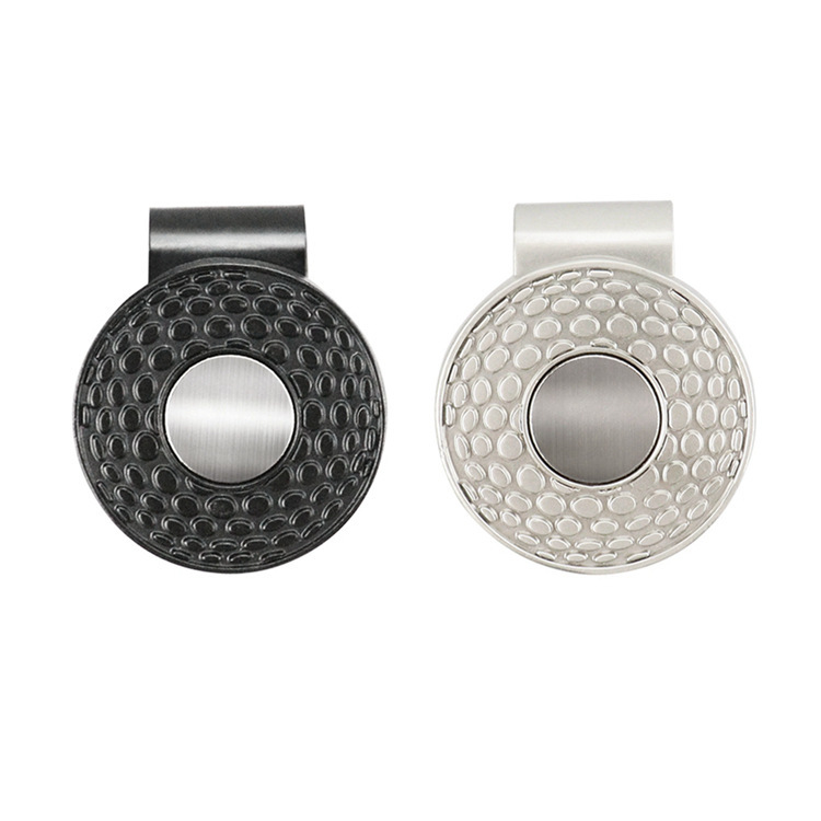 In stock magnetic Golf metal Hat Clip customized 25mm Ball Marker Golf Ball Marker Hat Clip