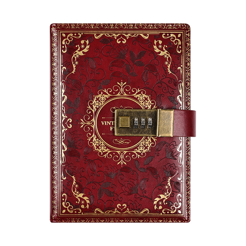 Cross-border wholesale B6 vintage password book with lock diary book creative hand book student notepad stationery notebook