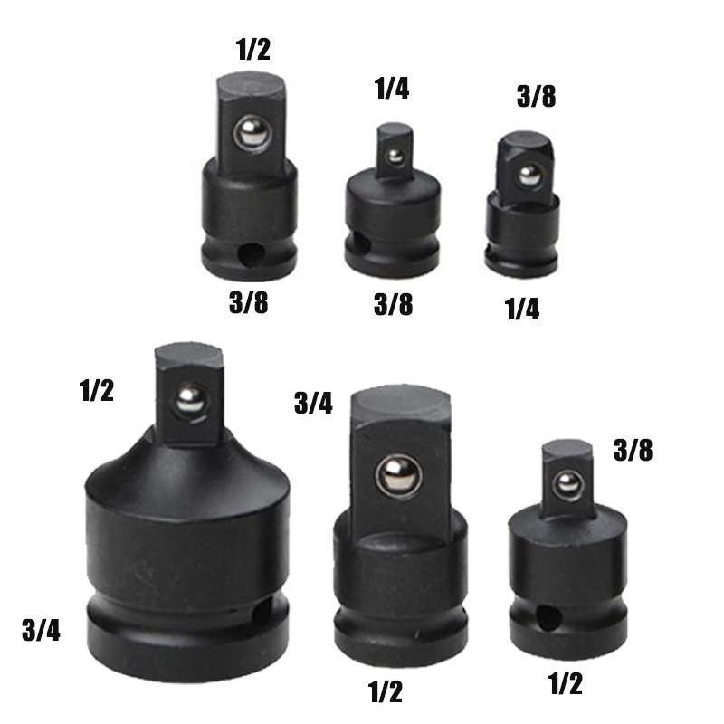 Cross-border chrome vanadium steel 50BV30 European air gun sleeve adapter pneumatic 1-3/4-1/2-3/8-1/4