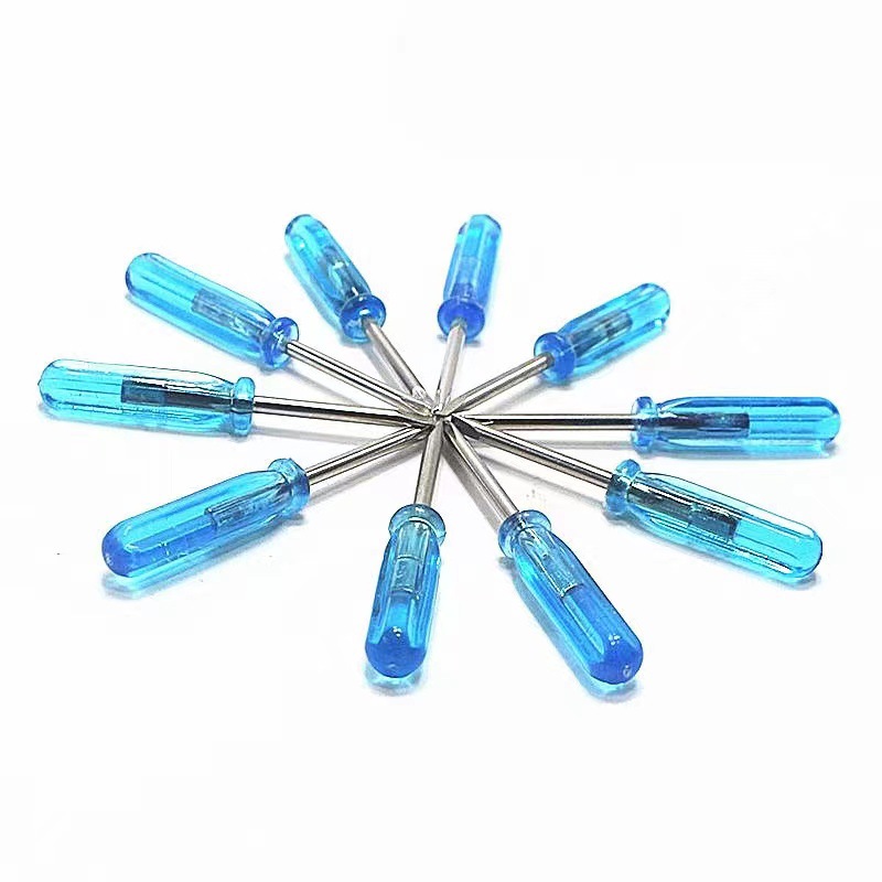 45 long 2mm Phillips screwdriver mini toy distribution mini blue transparent crystal factory supply