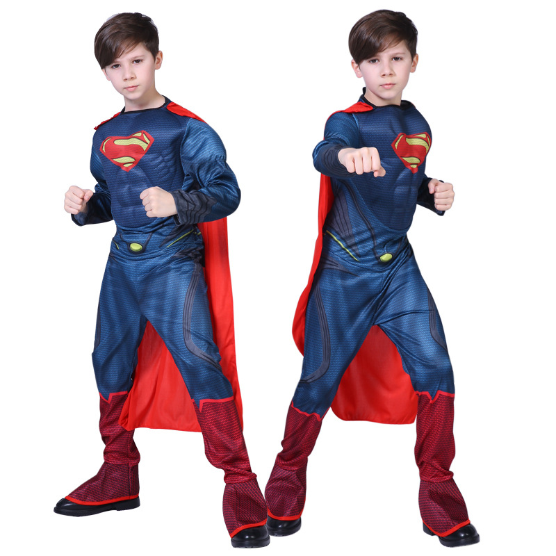 Halloween Costume Child Avengers Captain America Iron Man Superman Spiderman Optimus Prime Muscle Suit