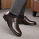 Spring Business Casual Leather Shoes Men's Middle-aged and Elderly Soft Leather Soft Bottom Cowhide Small Size Cover Foot Large Size Dad Shoes