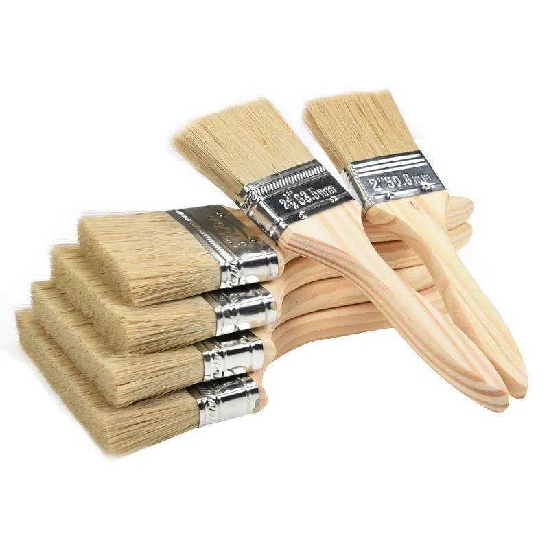 genuine goods Paint Brush Industrial 3-inch Pig Brush Barbecue 4 Small Brush Factory Bristle 2-inch Thickened Oil Brush