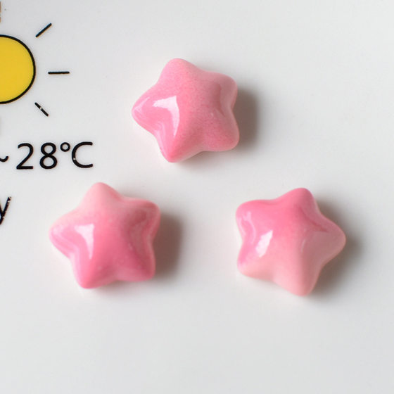 Sweet gradient color love five-pointed star resin accessories mobile phone shell hair accessories cream glue accessories pj1272