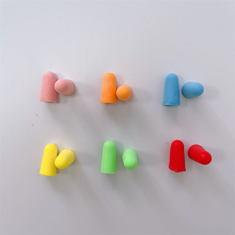 Color slow rebound sponge earplugs environmental protection wireless sleeping earplugs sound insulation anti-noise hearing protection earplugs