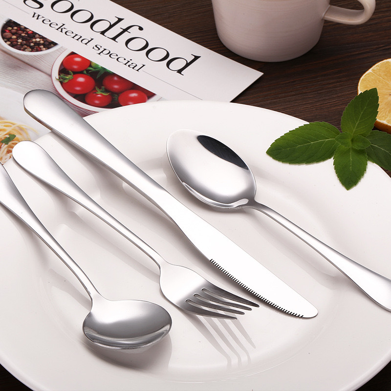 1010 stainless steel cutlery set hotel Western steak knife fork spoon coffee spoon dessert spoon children spoon spoon spoon spoon