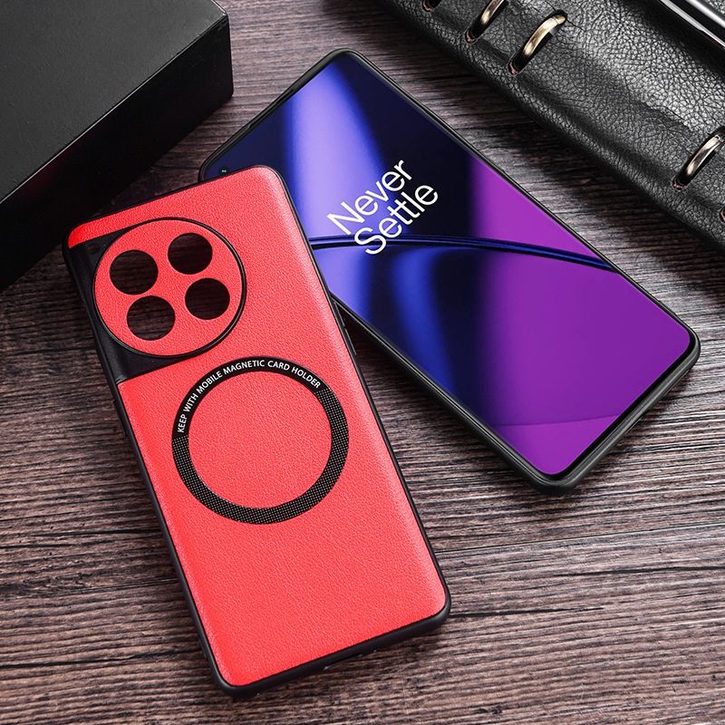 適用一加ACE3V手機殼1+12磁吸無線充oneplus11貼皮全包防摔保護套