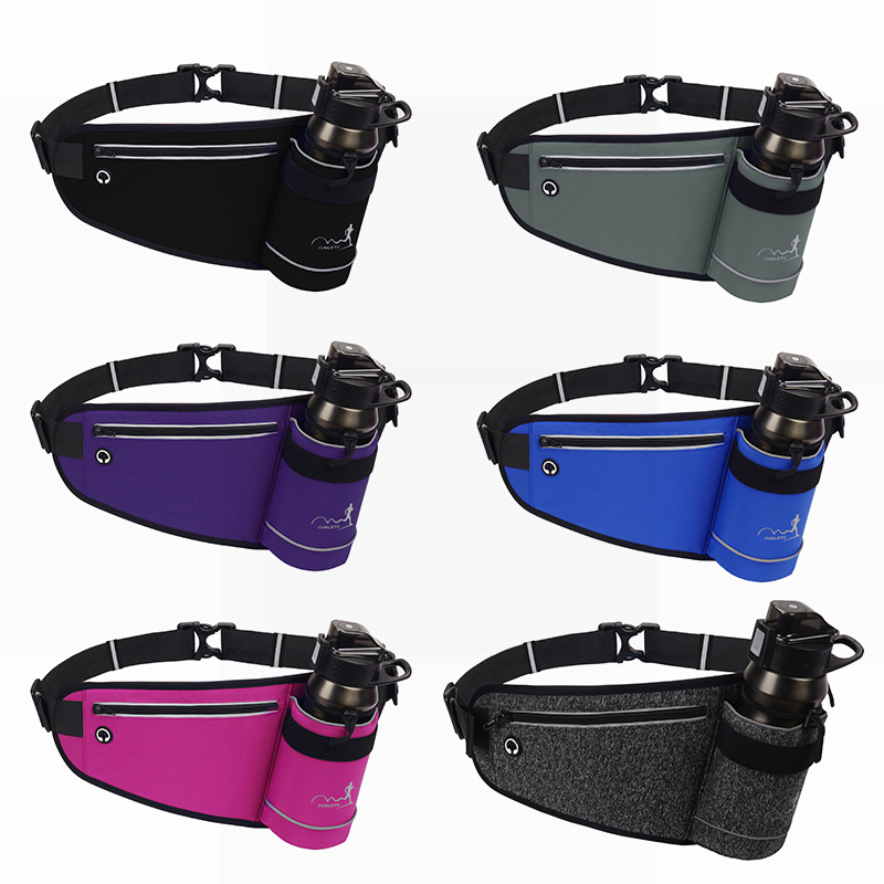 Cross-border new outdoor multifunctional water bottle waist bag hiking close-fitting waterproof Lycra sports running mobile phone waist bag