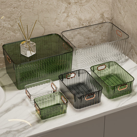 Light Luxury Desktop Cosmetics Storage Box Dormitory Home Mask Skin Care Jewelry Acrylic Large Capacity Storage Basket