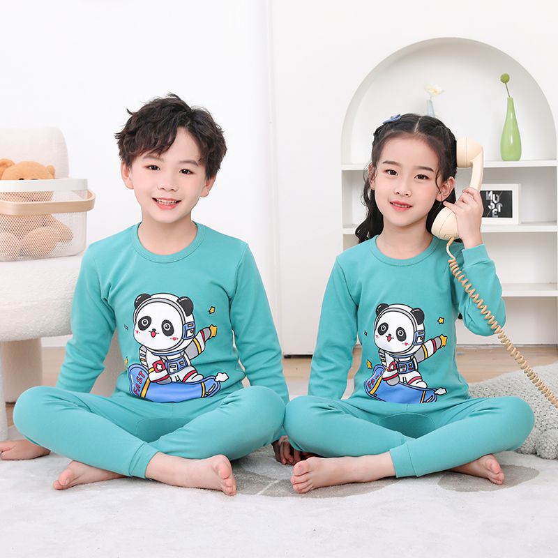 2024 New Children's Underwear suit Cotton Autumn Clothes Long Sleeve Baby Pajamas Home Clothes Spring and Autumn