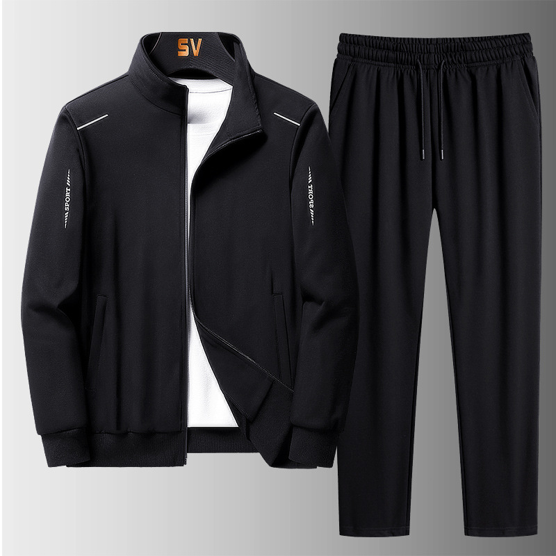 M-8XL men's two-piece sports suit spring and autumn large size leisure a set of sweater pants manufacturers straight hair